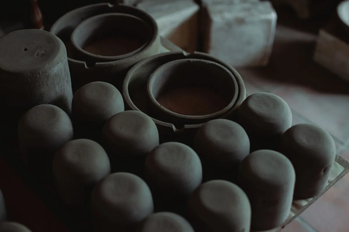 Hand-thrown ceramic vessels